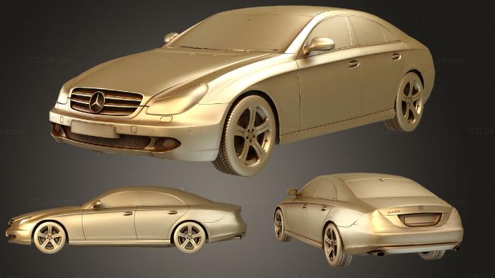 Автомобили и транспорт (Mercedes CLS 500, CARS_2458) 3D модель для ЧПУ станка